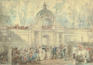 Eugène Louis Lami - The Baptism of Louis Xiii