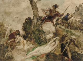 Eugene-Louis Lami - The rape of the Sabine women