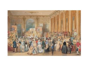 Eugène-Louis Lami - Vente De Charité Pour Les Victimes De Guadeloupe Dans Le Grand Salon Du Palais Royal À Paris