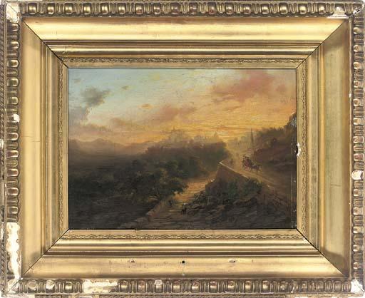 Eugène Napoléon Flandin - The road to Monreale, Sicily