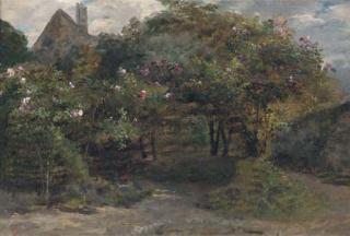Eugène Petit - Le chemin aux arbres et fleurs