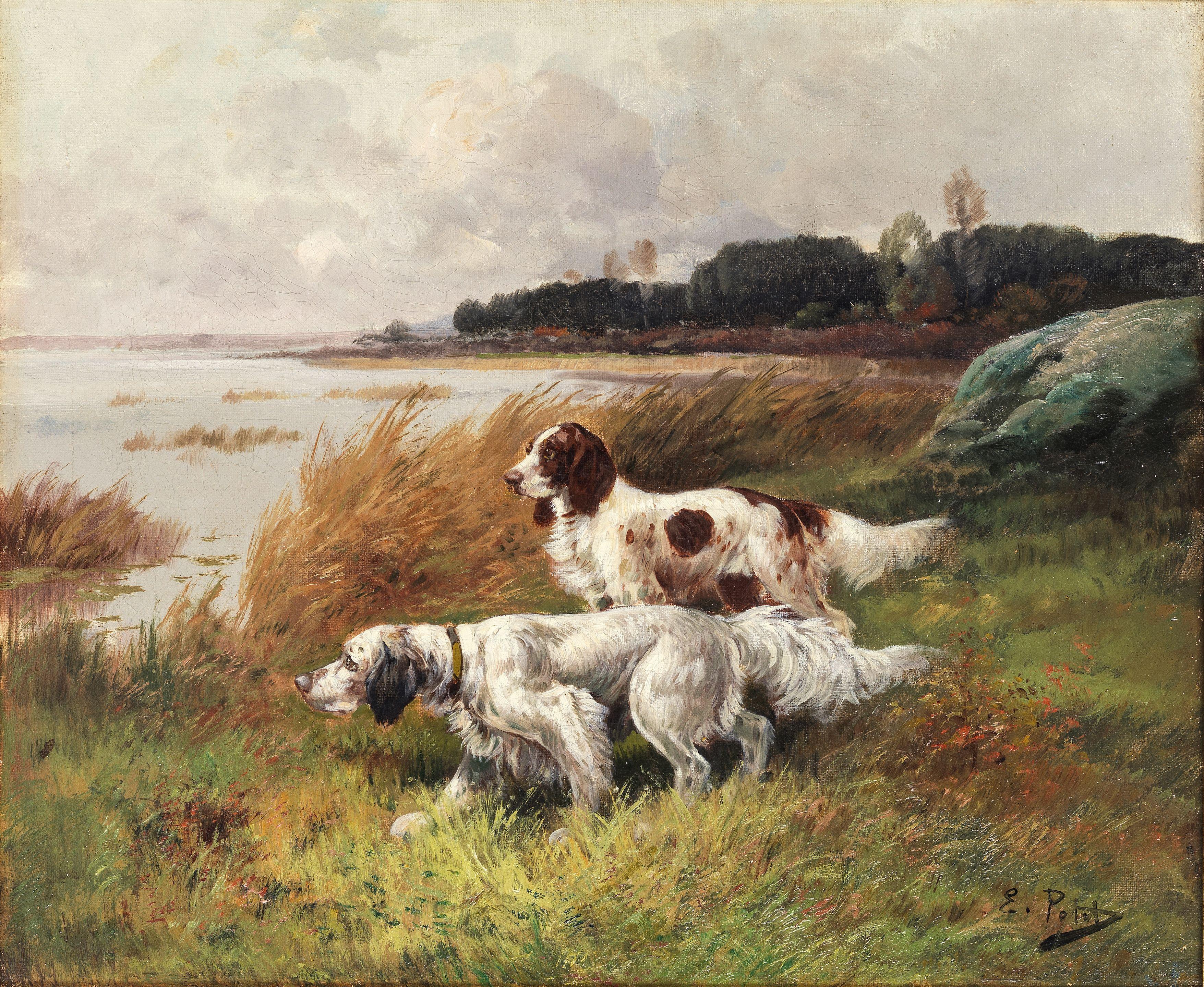 Eugene Petit - Spaniels duck hunting