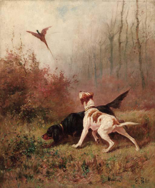 Eugène Petit - The chase; and Stalking the prey