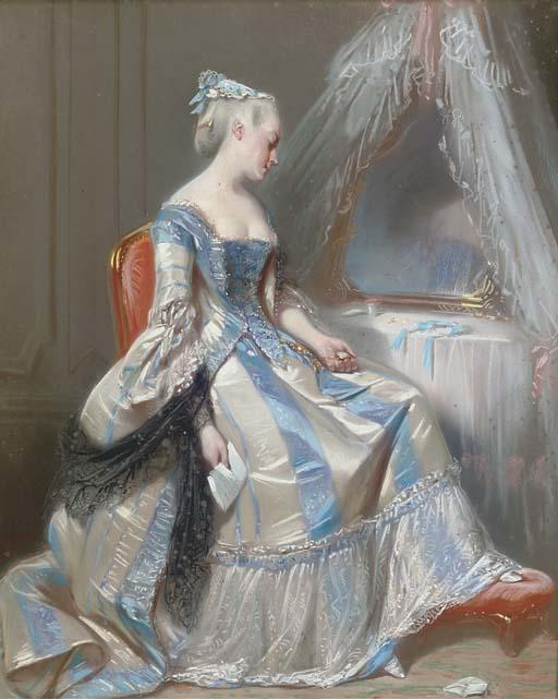 Eugène Pierre François Giraud - A Lady At Her Toilette; And Another Similar