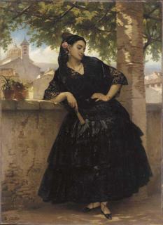Eugène Pierre François Giraud - A Spanish Beauty