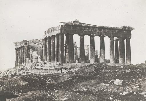 Eugene Piot - The Parthenon from l\'Acropole d\'Athènes, 1848-52