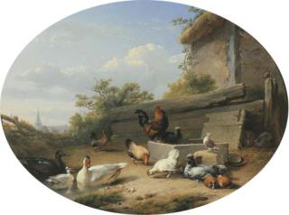 Eugène Verboeckhoven - Farmyard friends