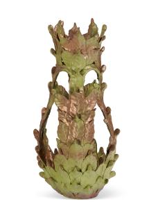 Eugene Von Bruenchenhein - Untitled (Green And Copper Vessel)