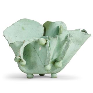 Eugene Von Bruenchenhein - Untitled (Light Green Folded Vessel)
