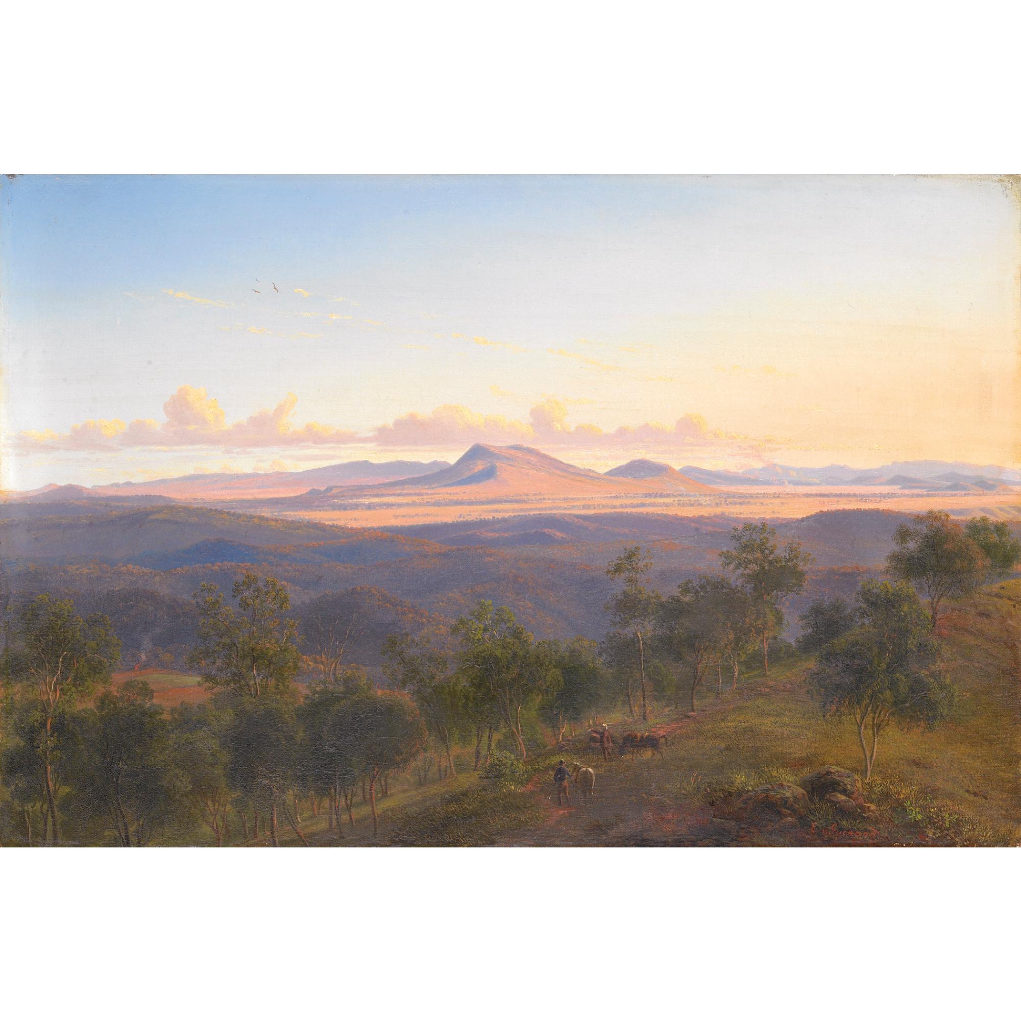 Eugene Von Guerard - Australian A View From Daylesford Towards The Pyrenees