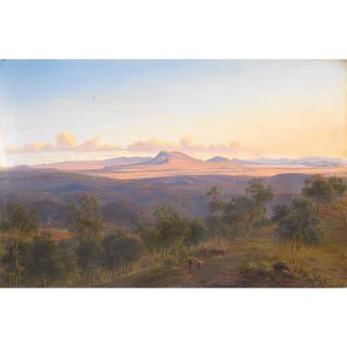 Eugene Von Guerard - Australian A View From Daylesford Towards The Pyrenees