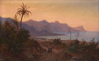 Eugene von Guerard - Capo S. Vito from Alcamo, Sicily, 1844