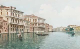 Eugenio Benvenuti - The Canal Grande;  and The Palazzo Ducale