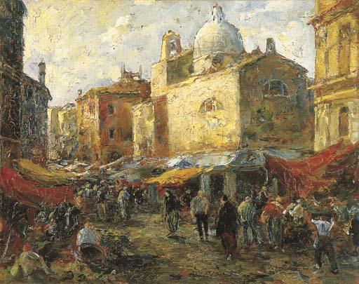 Eugenio Bonivento - Venezia, Mercato San Giacometta Rialto