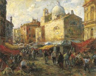 Eugenio Bonivento - Venezia, Mercato San Giacometta Rialto