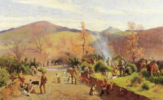 Eugenio Cecconi - Bivacco di cacciatori (1885-1890)