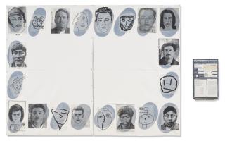 Eugenio Dittborn - The 21St History Of The Human Face (Colophonia) Airmail Painting No. 122