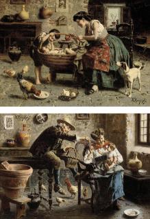 Eugenio Edouardo Zampighi - Domestic felicity; and A tasty treat