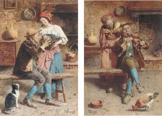 Eugenio Eduardo Zampighi - A refreshing drink; and A favourite tune