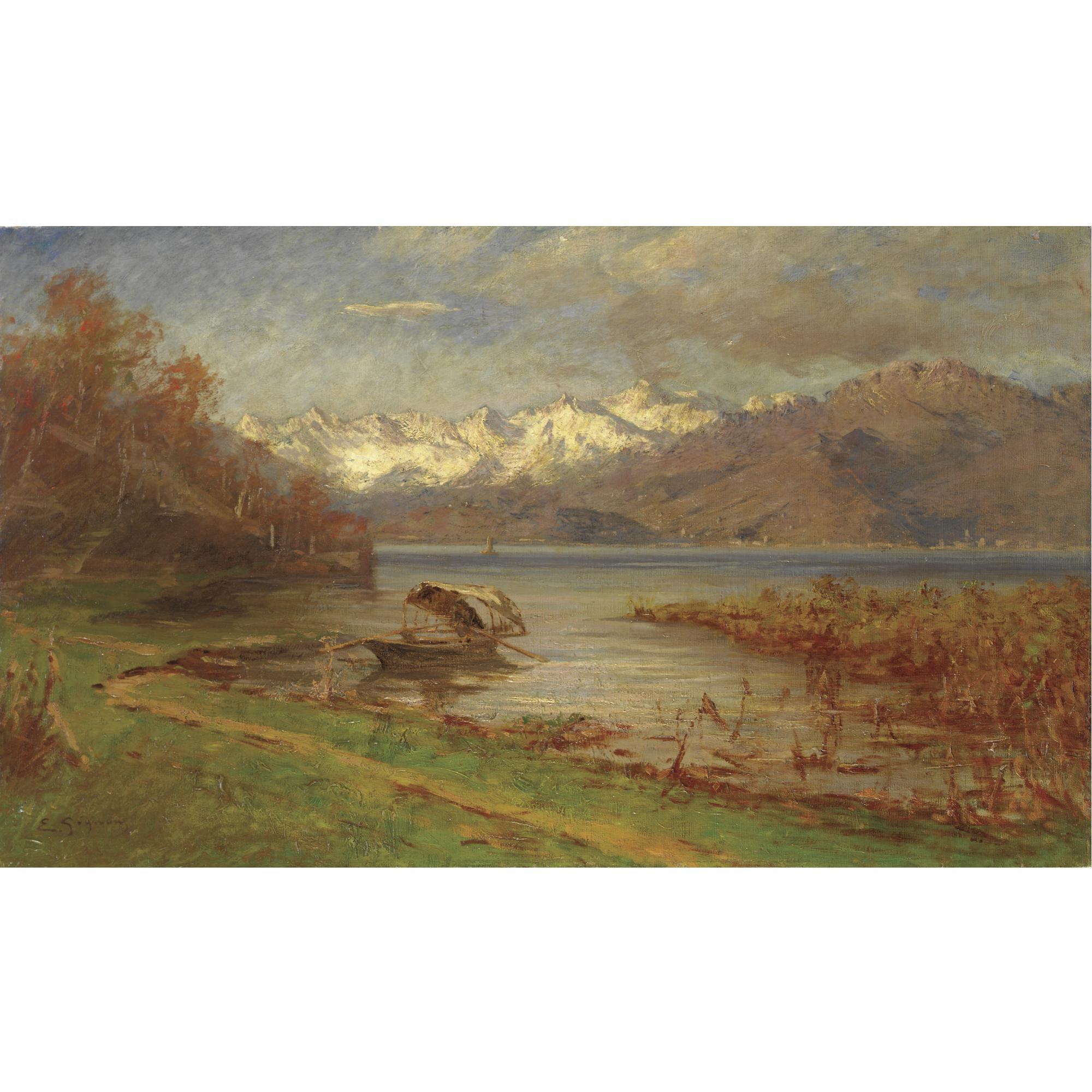 Eugenio Gignous - Lago Maggiore Con Barca