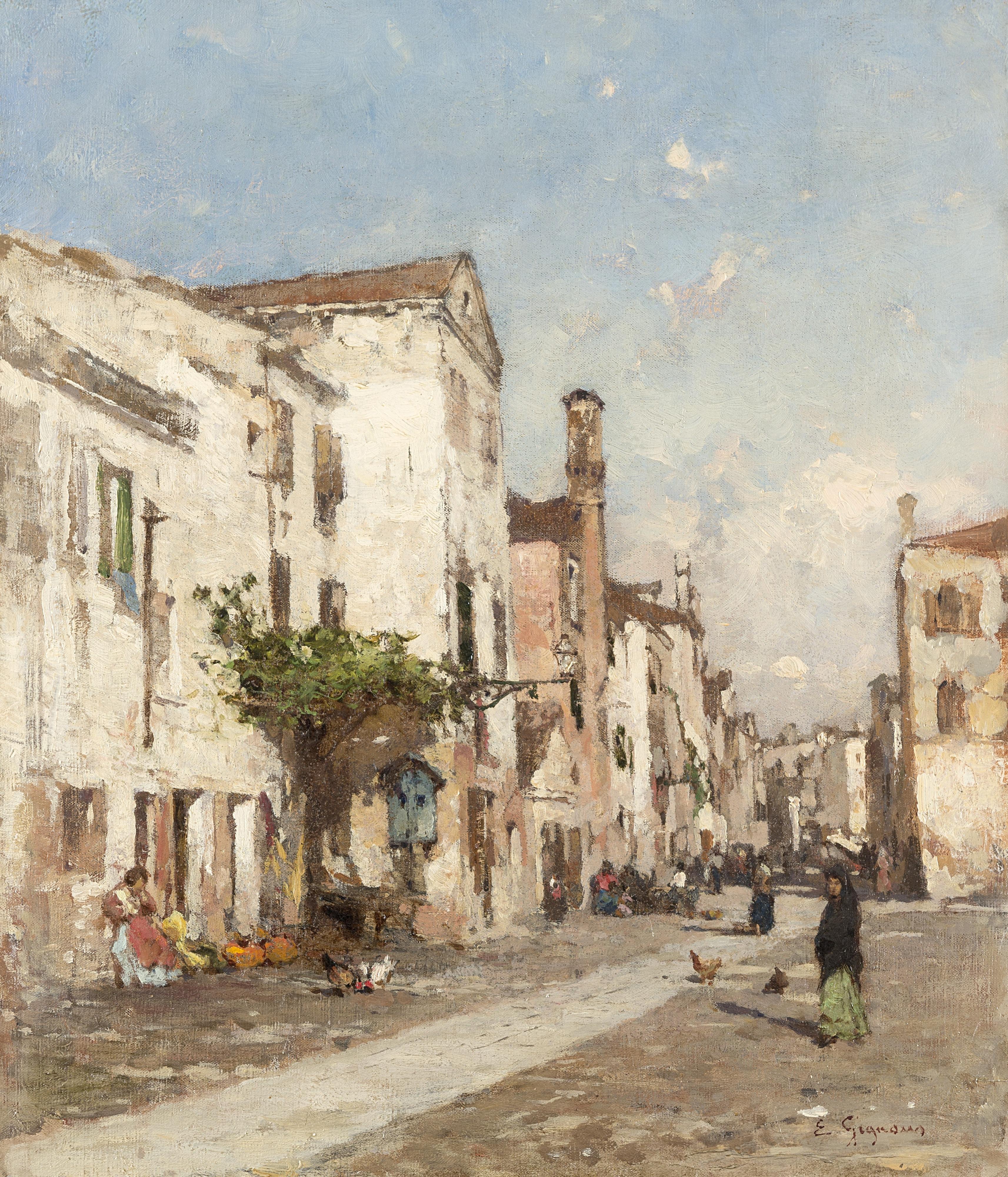 Eugenio Gignous - Strada a Chioggia