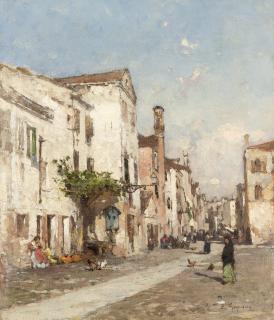 Eugenio Gignous - Strada a Chioggia