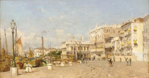 Eugenio Gignous - View towards the Piazetta, Venice
