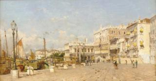 Eugenio Gignous - View towards the Piazetta, Venice