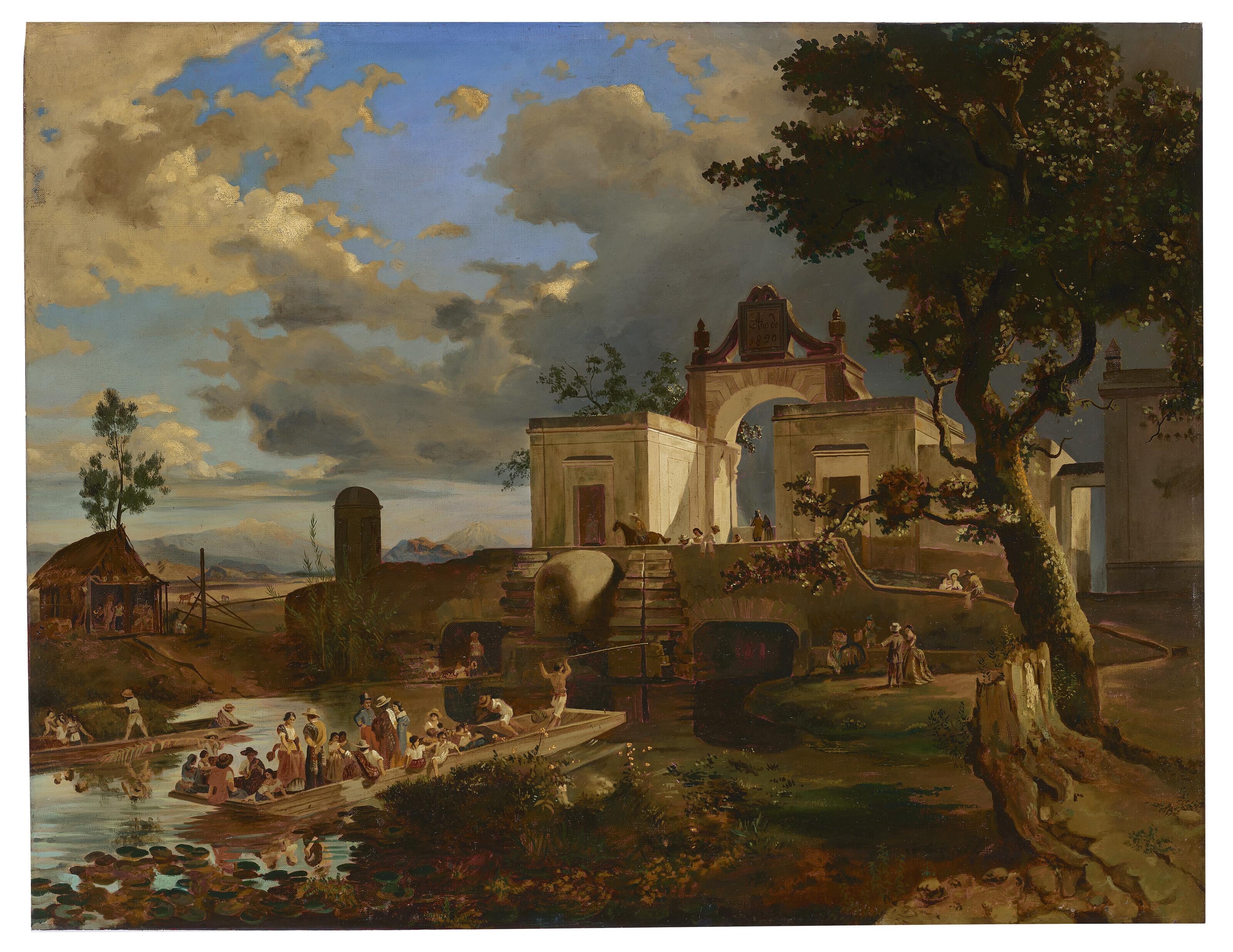 Eugenio Landesio - Paesaggio con Corzo d’Acqua (La Garita de la Viga)