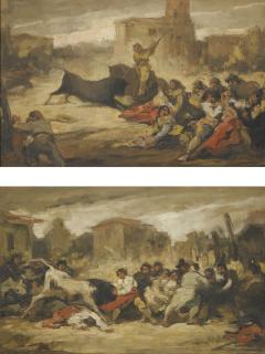 Eugenio Lucas Villaamil - Spanish La Capea: Two Works 