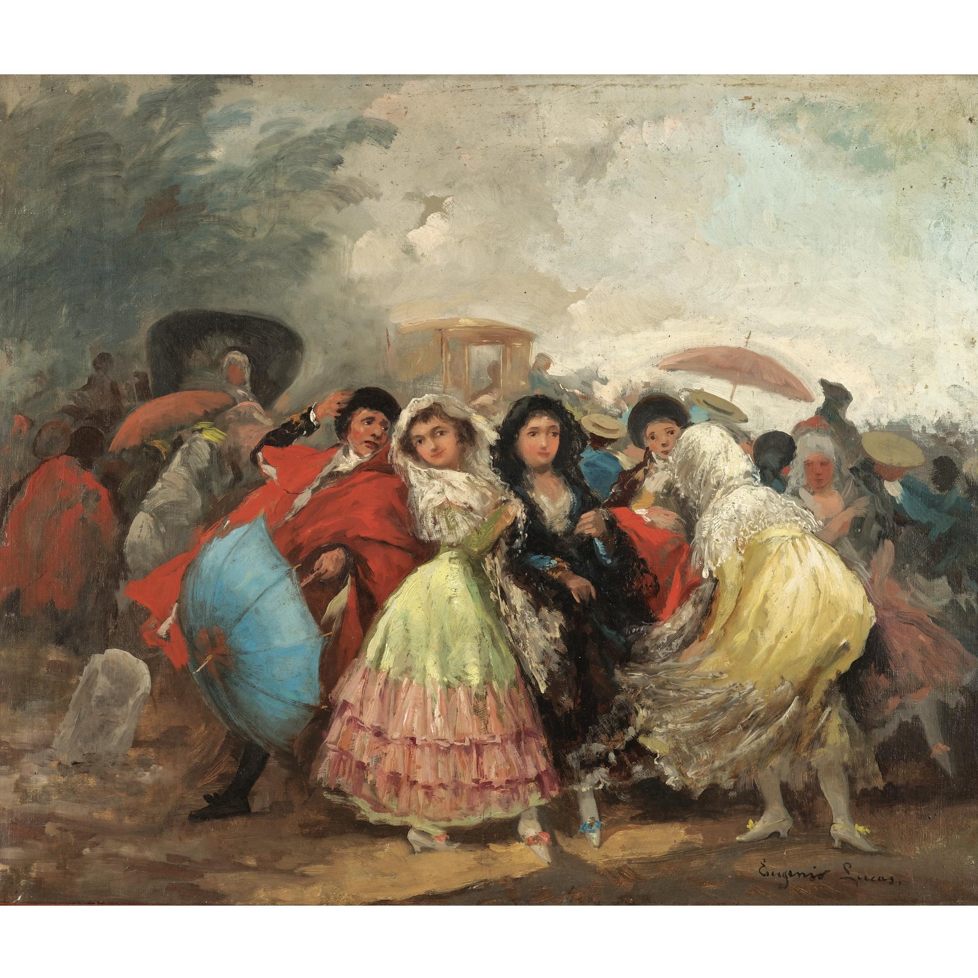 Eugenio Lucas Villamil1858 - 1918 - Chaparrón (The Rain Shower)