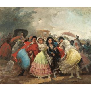 Eugenio Lucas Villamil1858 - 1918 - Chaparrón (The Rain Shower)