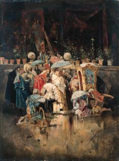 Eugenio Lucas Villamil - A rainy outing