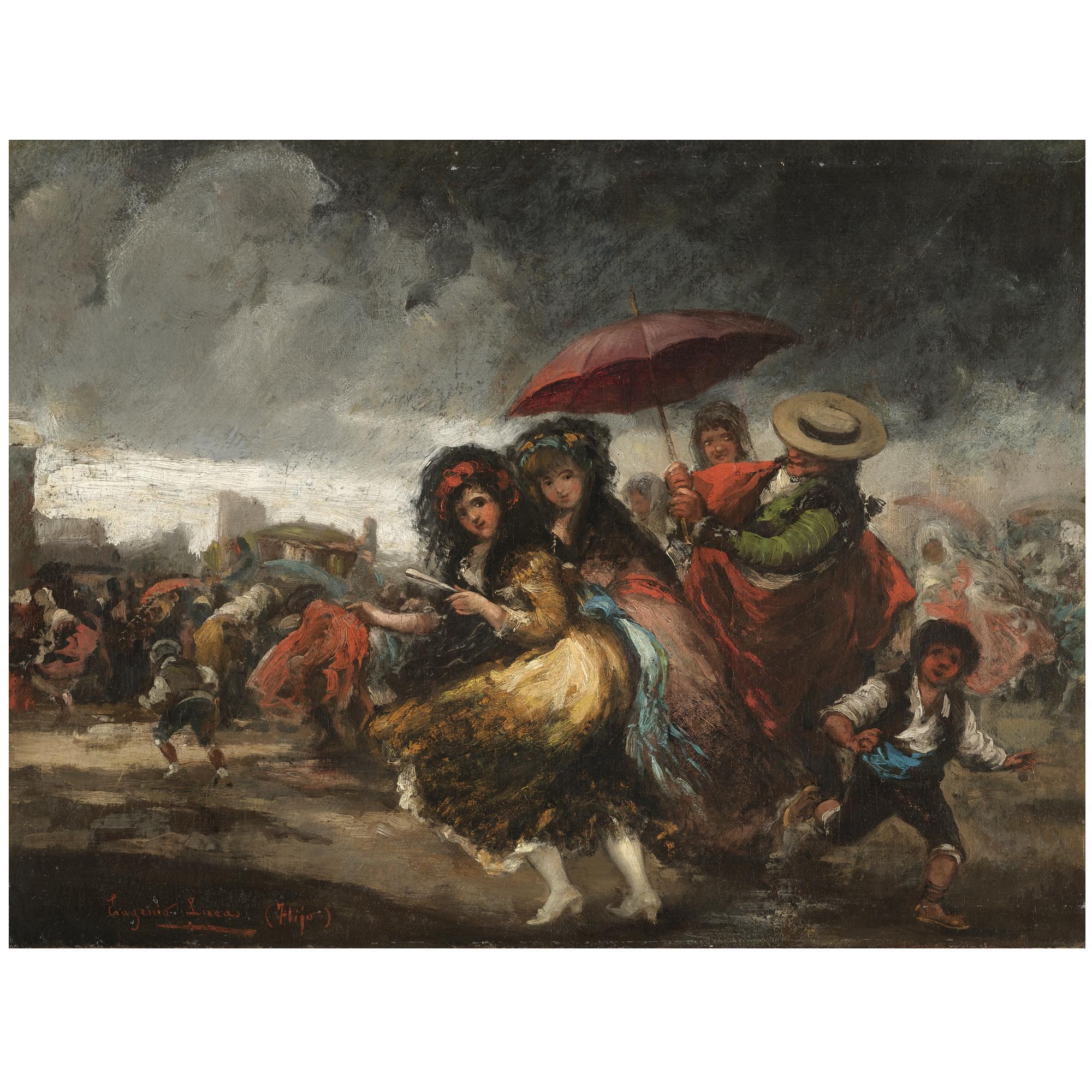 Eugenio Lucas Villamil - Corrida Suspendida Por La Lluvia (Bullfight Suspended By The Downpour)