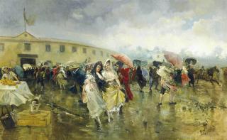 Eugenio Lucas Villamil - Outside the Plaza de Toros, Madrid.