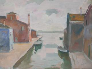 Eugenio Polesello - Riflessi sul canale. Burano