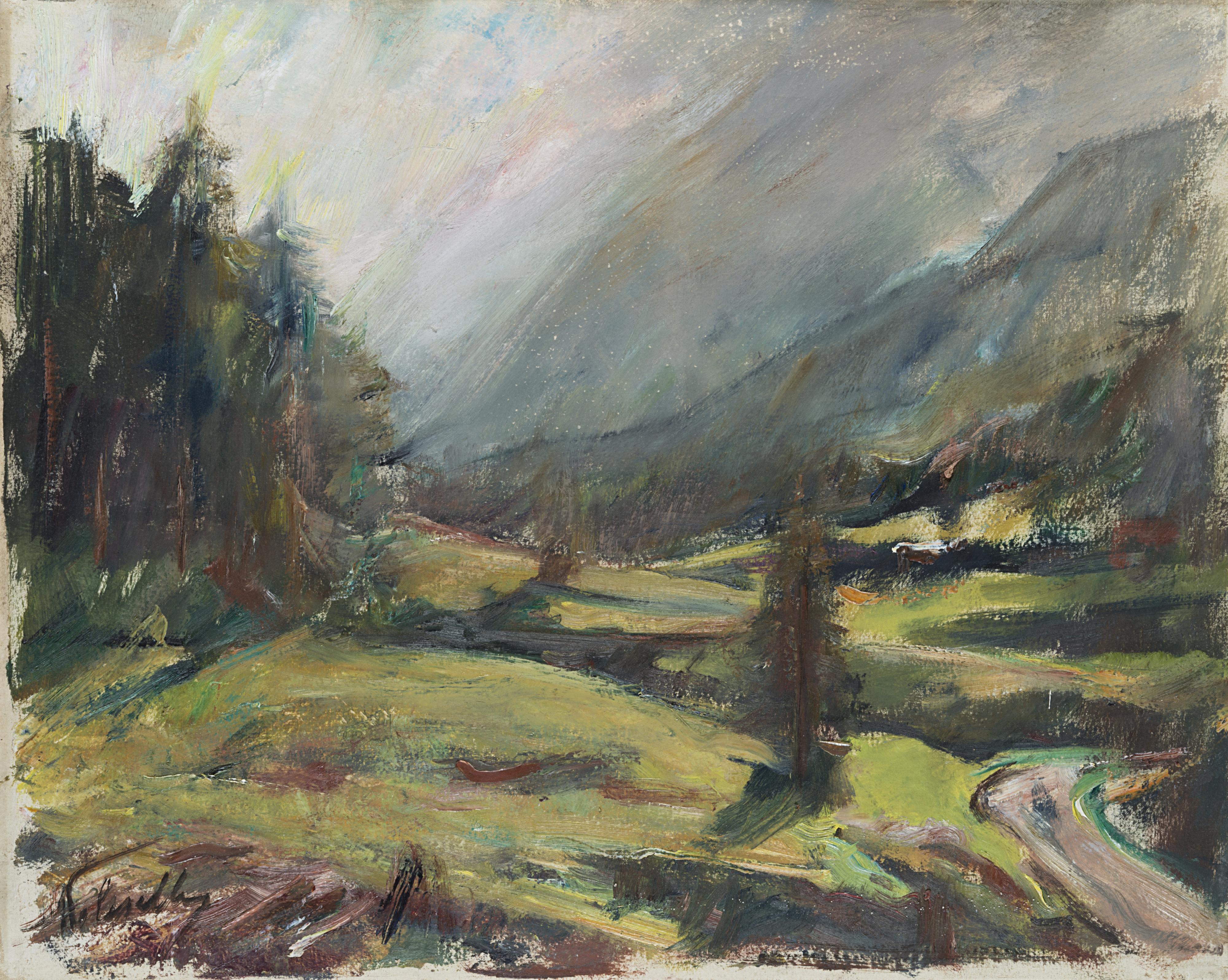 Eugenio Polesello - Sole sui prati. Andalo