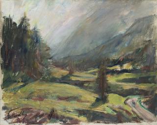 Eugenio Polesello - Sole sui prati. Andalo