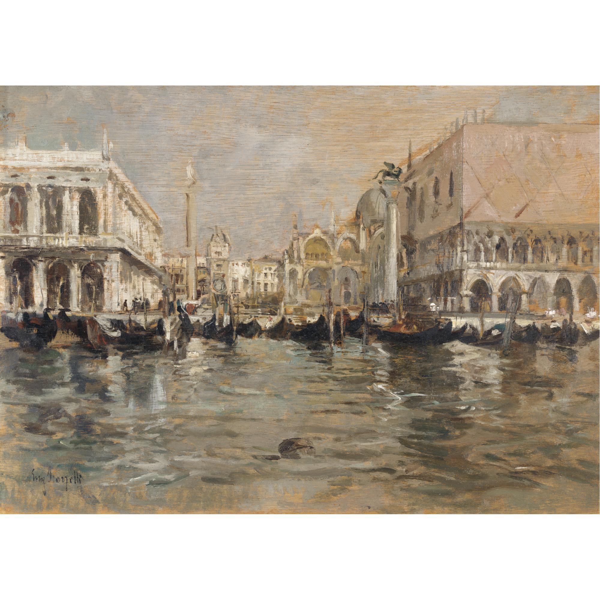 Eugenio Scorzelli - Veduta Della Piazzetta Di San Marco Dal Canal Grande, Venezia