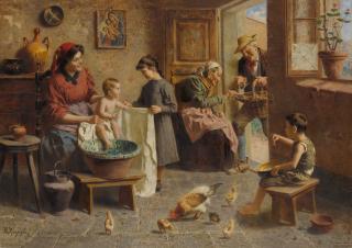 Eugenio Zampighi - A Happy Family