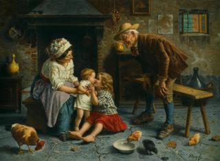 Eugenio Zampighi - A kiss for the baby