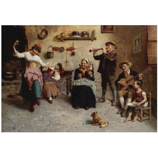 Eugenio Zampighi - Italian Afternoon Merriment