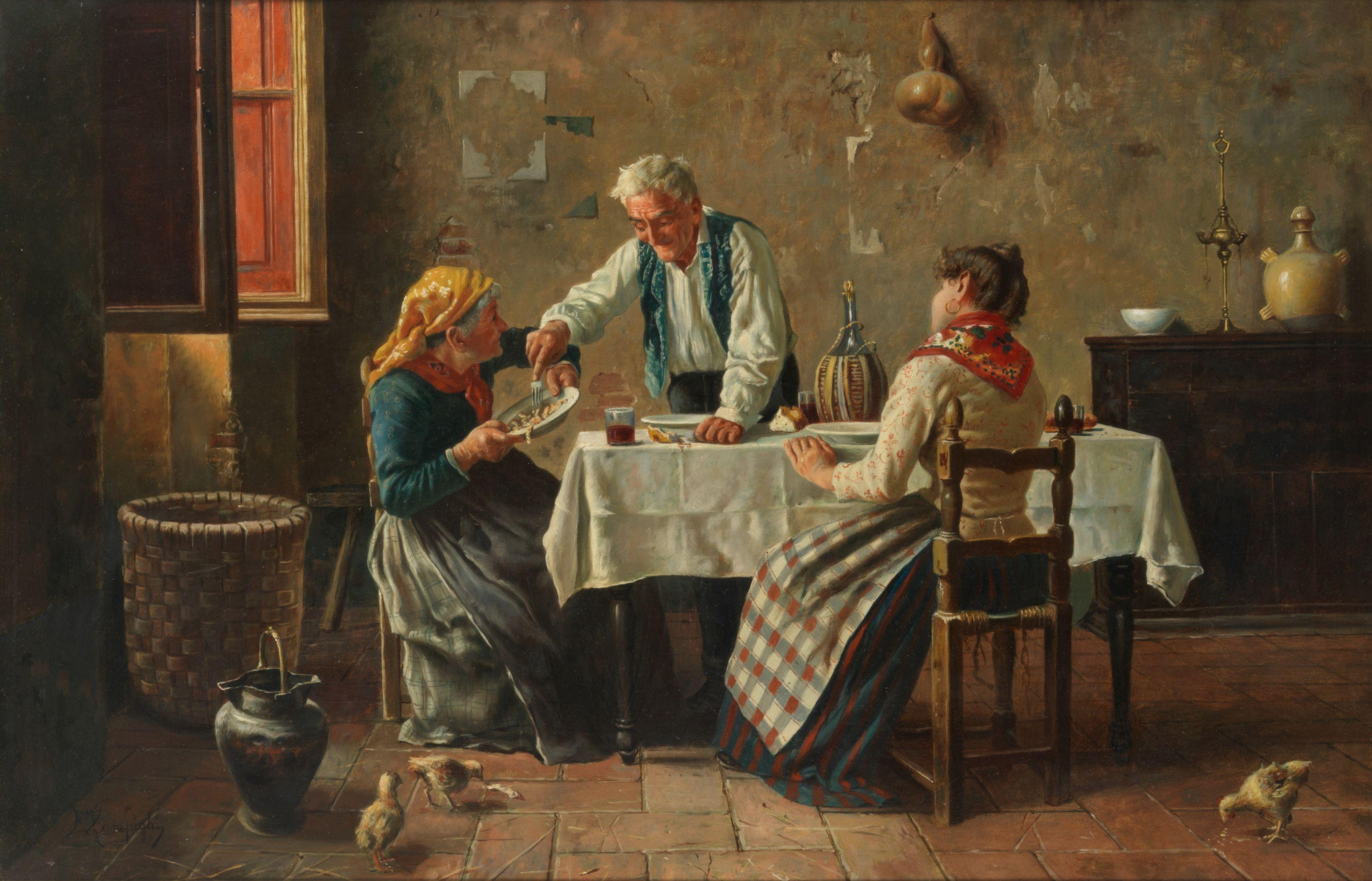 Eugenio Zampighi - The evening meal
