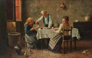 Eugenio Zampighi - The evening meal