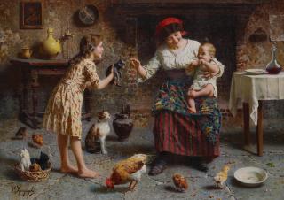 Eugenio Zampighi - The happy family