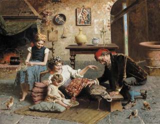 Eugenio Zampighi - The happy family