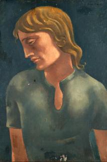 Eugeniusz Zak - A Young Man in Profile framed 41.0 x 57.0 x 3.0 cm (16 1/8 x 22 3/8 x 1 1/5 in).