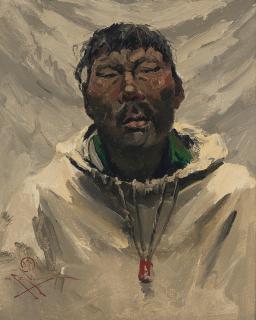 Eustace Paul Ziegler - Portrait of a Kobuk Native (Anchorage, Alaska)