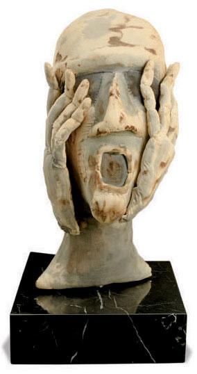 Eva Aeppli - Untitled (Head with Hands)