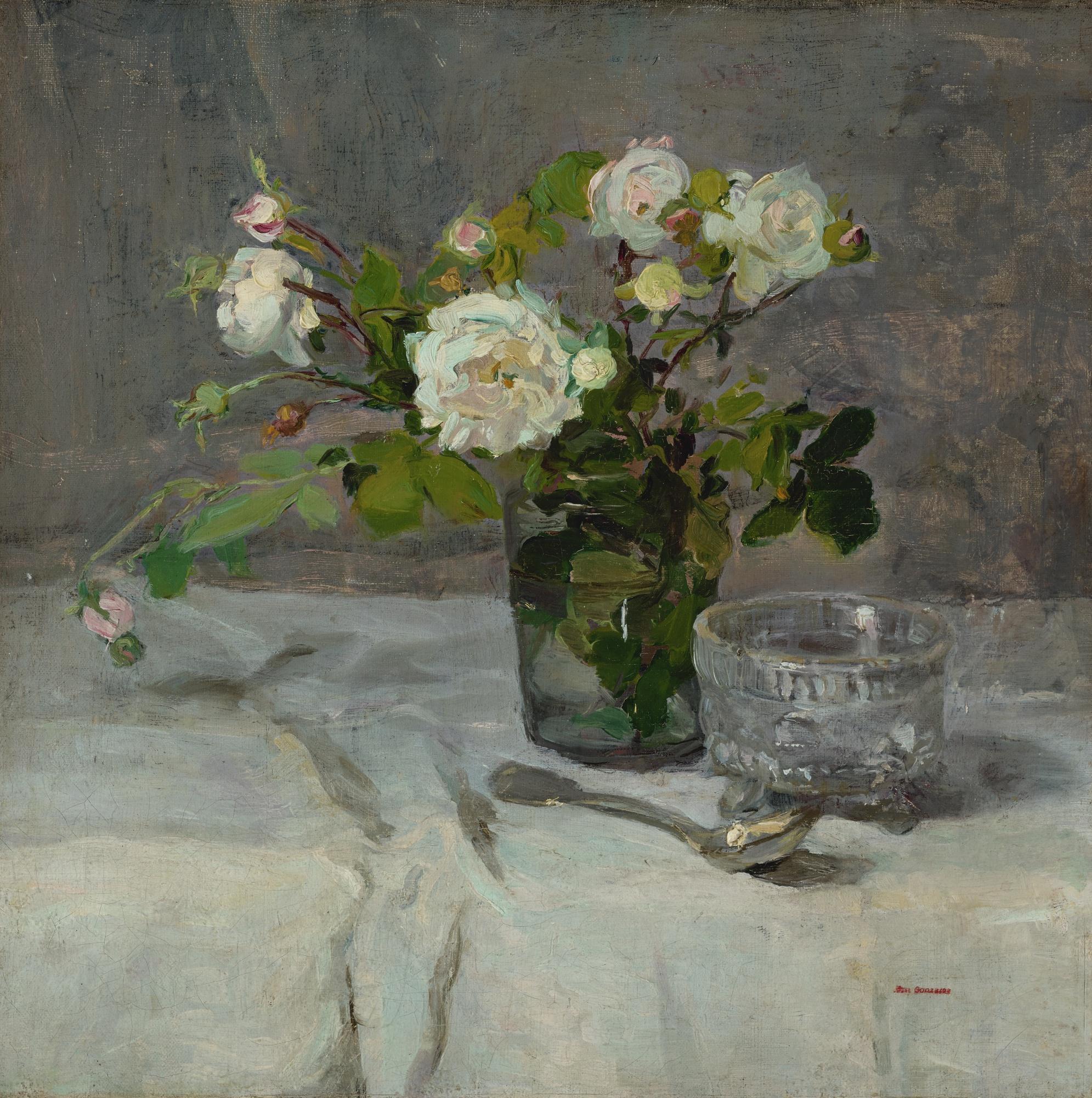 Eva Gonzalès - Roses Dans Un Verre